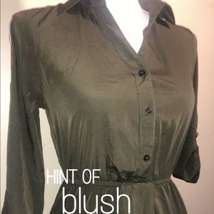 Olive Green Mini Dress in Women's Small (with a few fixable threading issues)
